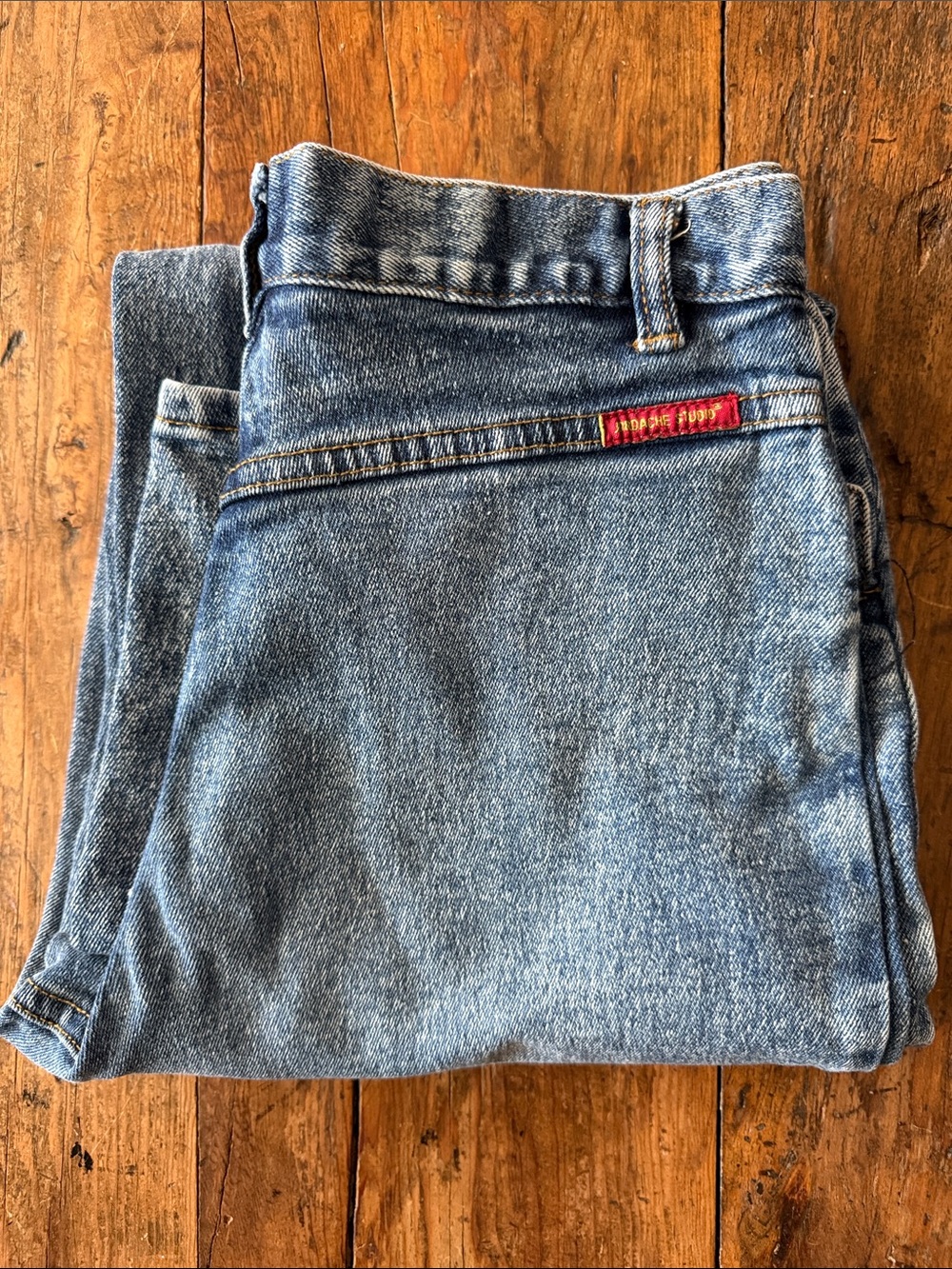 Jordache Blue Acid Wash Vintage Back Yolk Mom Jeans Size 8